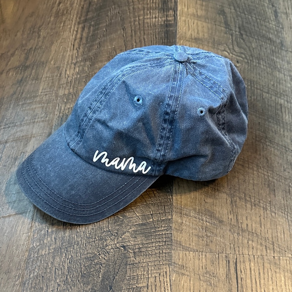 Mama Embroidered Baseball Hat - Navy